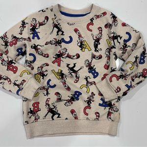 Boys Dr Seuss 5T cat in the hat print sweatshirt sweater